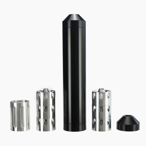 .45 ACP Solvent Trap Elevate Your Solvent Management with Innovative Design 8 Inch, 1.750” OD Tube, 1/2×28 + 6x Ring Style Cups - Image 5