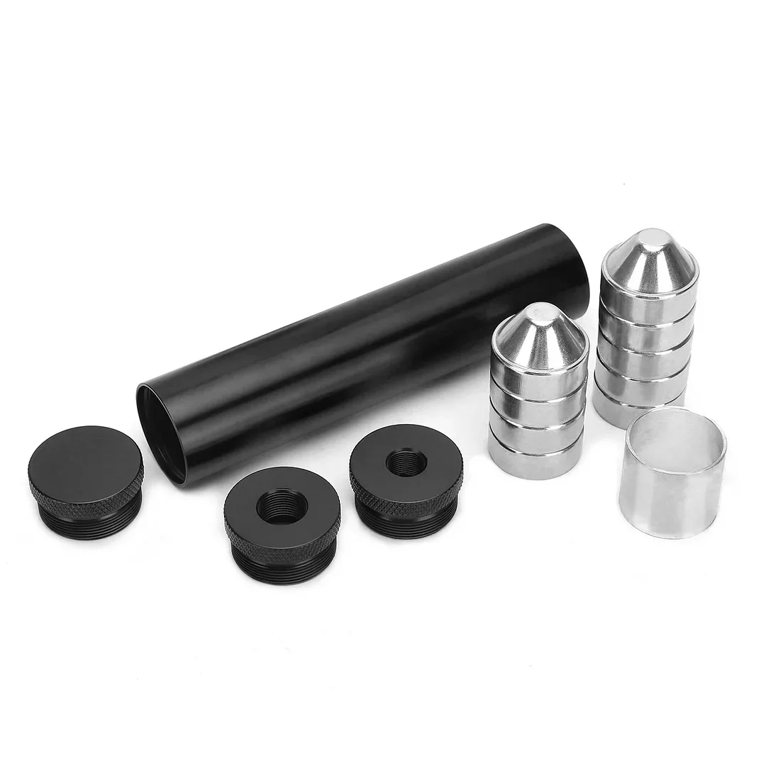 Enhanced Firearm Filtration: 7″ Aluminum Tube Solvent Trap Kit with Stainless Steel Cups-1/2-28 + 5/8-24 Threads