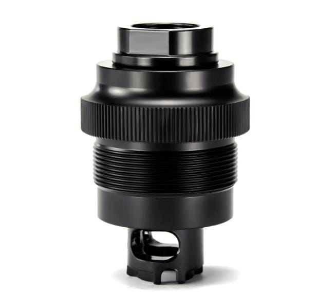 Revolutionize Your Firearm Care with the 7″L 1.5″OD GR5 Titanium Dodecagonal Modular Solvent Trap MST Kit with 1/2-28 and 5/8-24 End Cap - Image 3